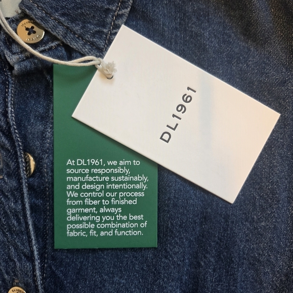 NWT | Lisette Denim Shirt Dress | Structured Tailored Silhouette - Picture 4 of 14